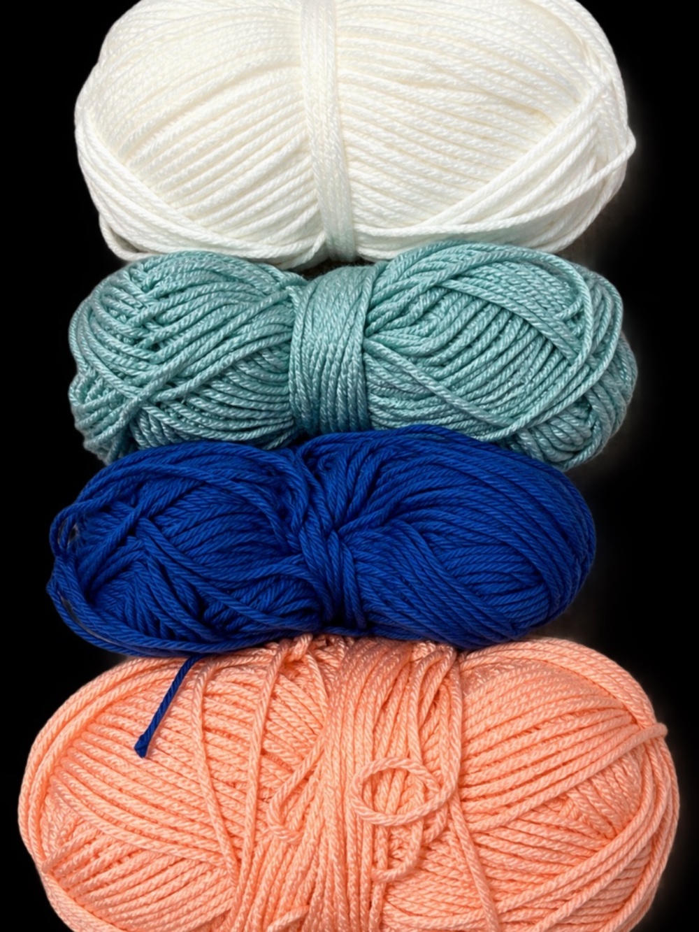 Acrylic Yarn Lot – 4 Partially Used Skeins – Assorted Colors